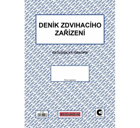 Deník zdvihacího zařízení